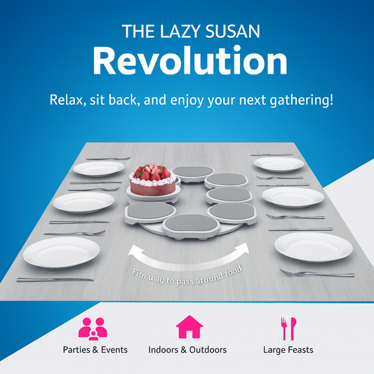 Ezygrab 360° rotating dining turntable